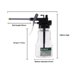 Oiler for Greasing Transparent Oil Can Lubrication High Pressure Pump Oiler Lubricating Oil Plastic Machine 250ml Grease Gun
