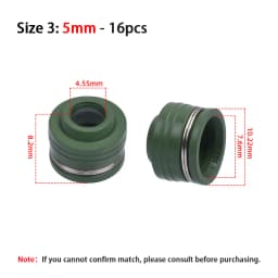 16pc 3.5mm 4mm 4.5mm 5mm 6mm Motorcycle Engine Intake & Exhaust Valve Stem Oil Seal For Honda For Yamaha For Suzuki For Kawasaki