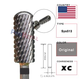 RolinStar 5.35 Small Round Top Barrel Gold Carbide Manicure Nail Drill Bit File Accessories 8 Different