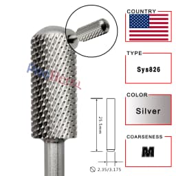 RolinStar 5.35 Small Round Top Barrel Gold Carbide Manicure Nail Drill Bit File Accessories 8 Different