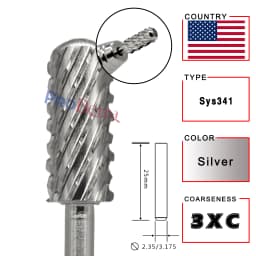 RolinStar 5.35 Small Round Top Barrel Gold Carbide Manicure Nail Drill Bit File Accessories 8 Different