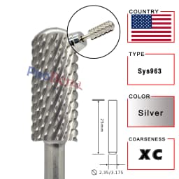 RolinStar 5.35 Small Round Top Barrel Gold Carbide Manicure Nail Drill Bit File Accessories 8 Different
