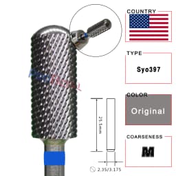 RolinStar 5.35 Small Round Top Barrel Gold Carbide Manicure Nail Drill Bit File Accessories 8 Different