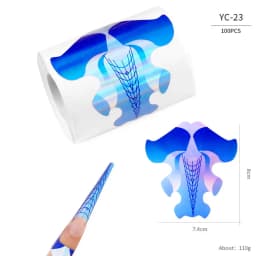 100Pcs Nail Forms For French Nails Tips Extension, UV Gel Building Self Adhesive Paper Molds Stencil