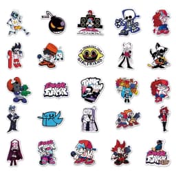 10/30/50pcs Friday Night Funkin Stickers Boyfriend Girlfriend Daddy Mommy Monster Pico Spirit Senpai Skid and Pump Decals Toys