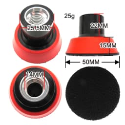 1.2''2''3''Drill Buffing Pad M14 Thread Backing Plate Hook and Loop For Car Polisher Sanding Polishing Waxing Sealing Glaze