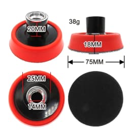 1.2''2''3''Drill Buffing Pad M14 Thread Backing Plate Hook and Loop For Car Polisher Sanding Polishing Waxing Sealing Glaze
