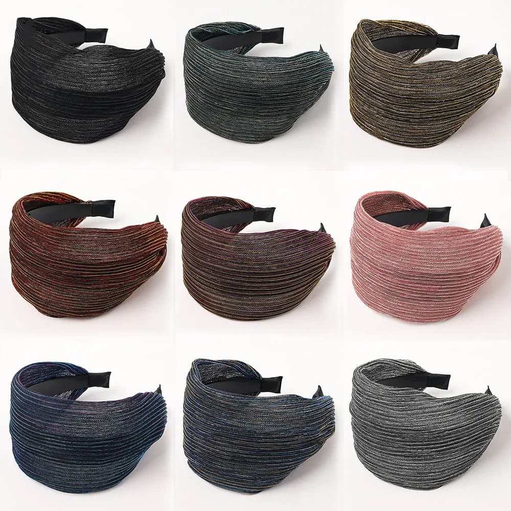 New Fashion Gradient Wide-sided Lace Simple Breathable Toothed Non-slip Headband for Women Girl Hair Accessories Headwear