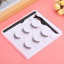 3 Pairs Fashion Magnetic False Eyelashes Waterproof Magnetic Eyeliner Pen Tweezers Portable Set Natural Eyelashes Makeup Set