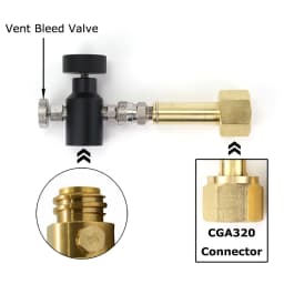 New Soda & Stream Co2 Cylinder Tank Refill Adapter Adaptor Filling Station W21.8-14 Or CGA320