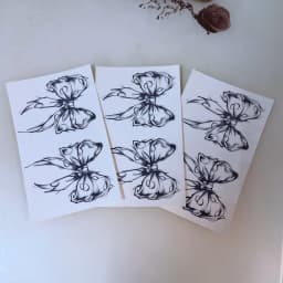 New 2021 Dark Bow Faux Tatouage Stickers Temporary Women Sexy Transferable Tattoo  Body Art Waterproof Long Lasting Thigh Tattoo