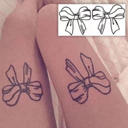 New 2021 Dark Bow Faux Tatouage Stickers Temporary Women Sexy Transferable Tattoo  Body Art Waterproof Long Lasting Thigh Tattoo