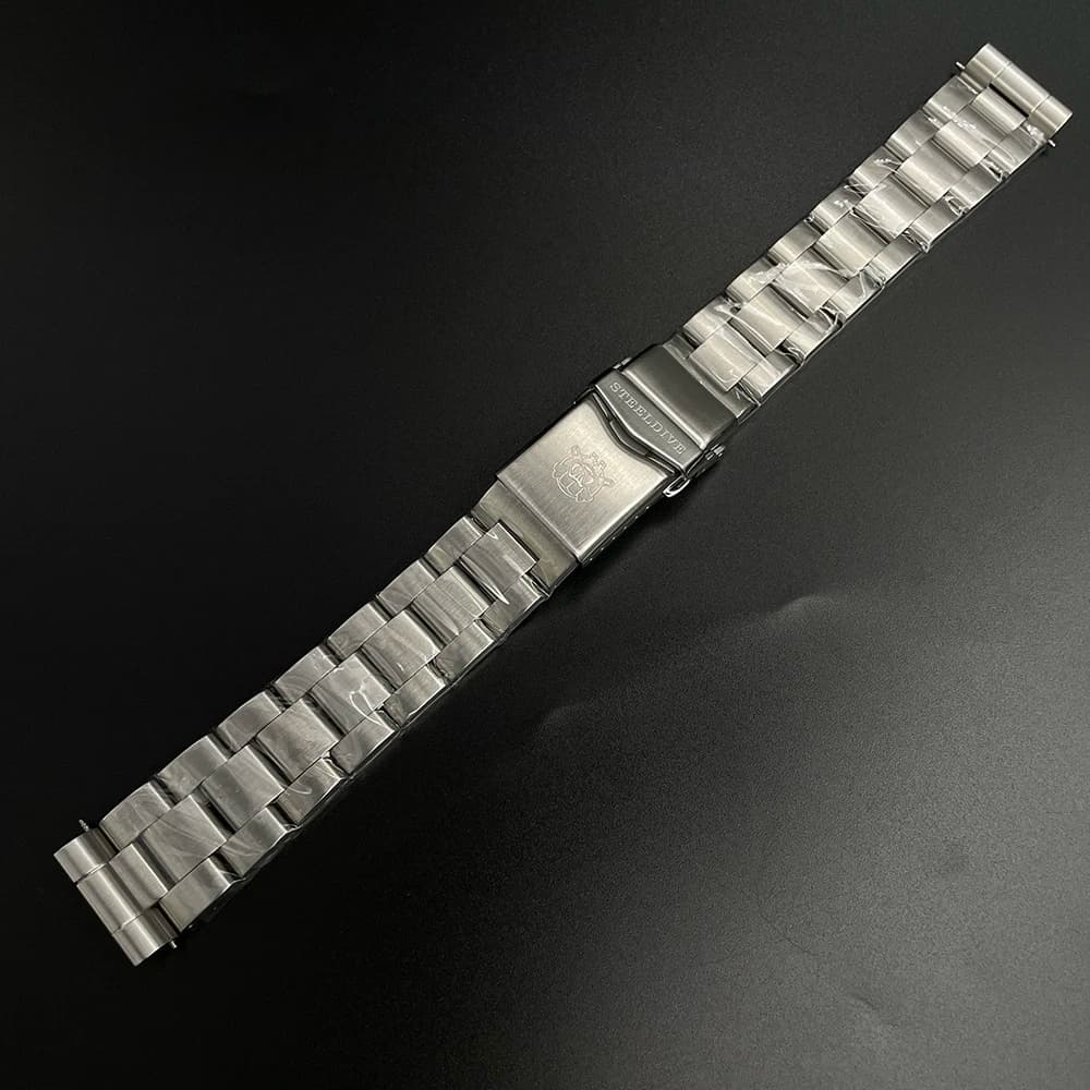 STEELDIVE SD1970 Automatic Turtle Dive Watch Replacement Bracelet 20MM Fully Brushed Signed Buckle Folding Clasp with Safety