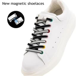 Magnetic Lock No tie Shoe laces Double color Elastic Shoelaces Sneakers for Shoelace Kids Adult Laces One Size Fits All Shoes