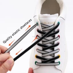 Magnetic Lock No tie Shoe laces Double color Elastic Shoelaces Sneakers for Shoelace Kids Adult Laces One Size Fits All Shoes