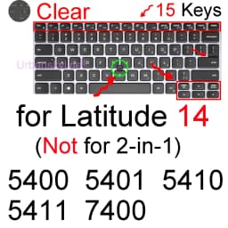 Keyboard Cover for Dell Latitude 14 5450 5440 5400 5401 5410 5411 5414 5420 5424 5430 5431 7450 Silicone Protector Case 14