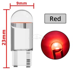 2PCS W5W 194 T10 Glass Housing Cob LED Home Bulb 6000K Wedge License Plate Lamp Dome Light White Diedo Auto Interior Read 12V DC