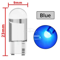 2PCS W5W 194 T10 Glass Housing Cob LED Home Bulb 6000K Wedge License Plate Lamp Dome Light White Diedo Auto Interior Read 12V DC