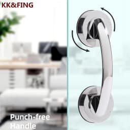 KK&FING Glass Door Sliding Door Handles Closet Cupboard Door Handles Toilet Lid Refrigerator Door Suction Cup Pulls Free Punch