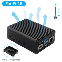 Raspberry Pi 4 Aluminum Alloy Case Metal Protective Enclosure Passive Cooling Shell Heat Dissipation for Raspberry Pi 4 Model B