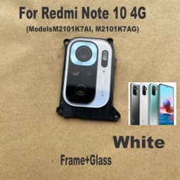 New For Xiaomi Redmi Note 10 10S Back Camera Glass Rear Lens Frame With Glue Sticker Adhesive 4G 5G 10T
