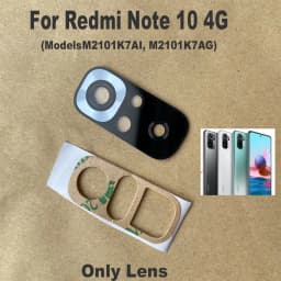 New For Xiaomi Redmi Note 10 10S Back Camera Glass Rear Lens Frame With Glue Sticker Adhesive 4G 5G 10T
