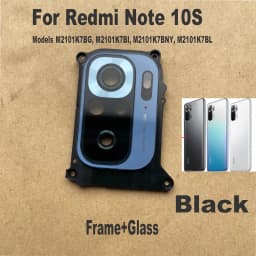 New For Xiaomi Redmi Note 10 10S Back Camera Glass Rear Lens Frame With Glue Sticker Adhesive 4G 5G 10T