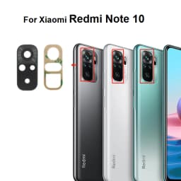 New For Xiaomi Redmi Note 10 10S Back Camera Glass Rear Lens Frame With Glue Sticker Adhesive 4G 5G 10T