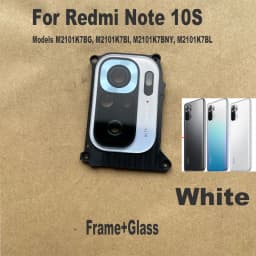New For Xiaomi Redmi Note 10 10S Back Camera Glass Rear Lens Frame With Glue Sticker Adhesive 4G 5G 10T