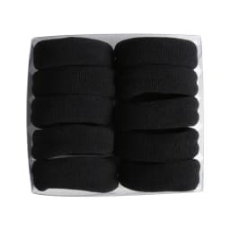 10PCS Big High Elastic Hair Bands Basic Black Wide Side Thick Rubber Band Women Girl Ponytail Holder Scrunchies Hair Accessories