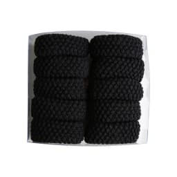 10PCS Big High Elastic Hair Bands Basic Black Wide Side Thick Rubber Band Women Girl Ponytail Holder Scrunchies Hair Accessories