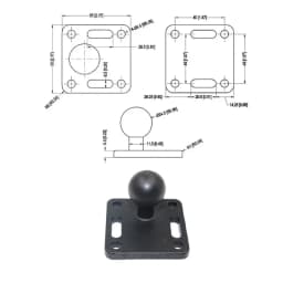 1 Inch Ball Head Motorcycle Base Stand for Garmin DSLR Gopro Xiaomi for Phone GPS Holder Mount Ram Mount Garmin Zumo/TomTom