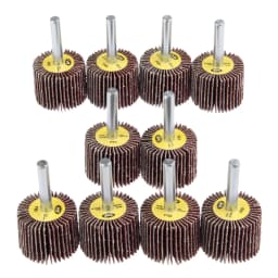 10pcs 30mm Flap Wheels 80Grit Sanding Disc Grinding Mini Drill Sand Polishing Wheel 6mm Shank Rotary Tool Accessories
