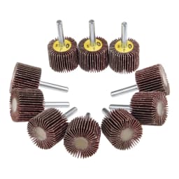 10pcs 30mm Flap Wheels 80Grit Sanding Disc Grinding Mini Drill Sand Polishing Wheel 6mm Shank Rotary Tool Accessories