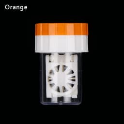 New 1PC Manually Rotatable Contact Lens Cleaner Case Portable Contact Lens Case Plastic Container Storage Holder Tools Accessori