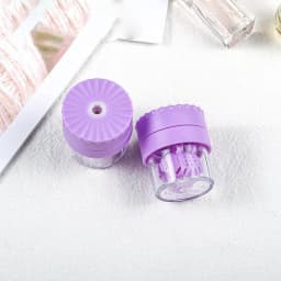 New 1PC Manually Rotatable Contact Lens Cleaner Case Portable Contact Lens Case Plastic Container Storage Holder Tools Accessori