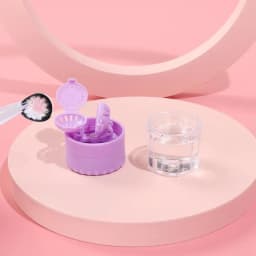 New 1PC Manually Rotatable Contact Lens Cleaner Case Portable Contact Lens Case Plastic Container Storage Holder Tools Accessori