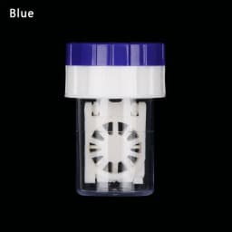 New 1PC Manually Rotatable Contact Lens Cleaner Case Portable Contact Lens Case Plastic Container Storage Holder Tools Accessori