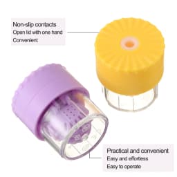 New 1PC Manually Rotatable Contact Lens Cleaner Case Portable Contact Lens Case Plastic Container Storage Holder Tools Accessori