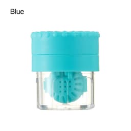 New 1PC Manually Rotatable Contact Lens Cleaner Case Portable Contact Lens Case Plastic Container Storage Holder Tools Accessori