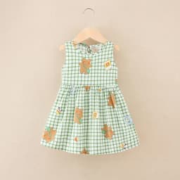 Girl Dress Cotton Summer Kids Clothes Girls Children Flower Dresses Sleeveless Princess Party Outfit Children's Clothing