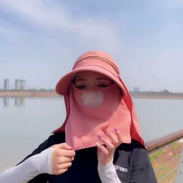 Women Outdoor Riding Anti-UV Sun Hat Foldable Big Brim Hats Neck Face Protection Detachable Mask Sunscreen Breathable Beach Caps