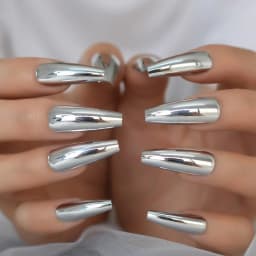 Red Hot Fake Nails Extra Long Coffin Artificial Nails Press On Solid Color Gel Shine Acrylic Ballerina Nail Tips Salon Tool