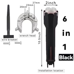8 In 1 Flume Wrench Anti-slip Kitchen Sink Key Repair Wrench Bathroom Faucet Assembly Plumbing Installation Wrench Set