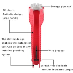 8 In 1 Flume Wrench Anti-slip Kitchen Sink Key Repair Wrench Bathroom Faucet Assembly Plumbing Installation Wrench Set