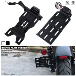 Motorcycle Side License Plate Holder LED Display Bracket For Harley Sportster XL883 XL 1200 Dyna Low Rider FXDLS Street Bob FXDB
