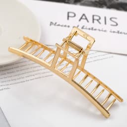 2021 New Women Elegant Gold Hollow Geometric Metal Hair Claw Vintage Hair Clips Headband Hairpin Hair Crab Hair Accessories