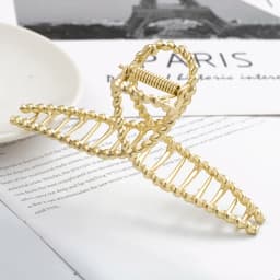 2021 New Women Elegant Gold Hollow Geometric Metal Hair Claw Vintage Hair Clips Headband Hairpin Hair Crab Hair Accessories