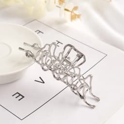 2021 New Women Elegant Gold Hollow Geometric Metal Hair Claw Vintage Hair Clips Headband Hairpin Hair Crab Hair Accessories
