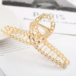 2021 New Women Elegant Gold Hollow Geometric Metal Hair Claw Vintage Hair Clips Headband Hairpin Hair Crab Hair Accessories